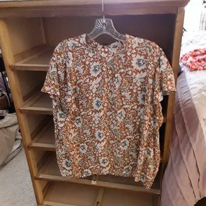 Ann Taylor Factory short sleeve with beige blue green and white